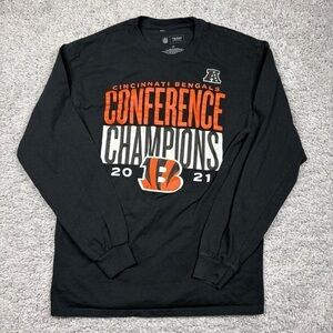 Cincinnati Bengals Shirt Womens Medium Crewneck Long Sleeve 2021 Conference NFL